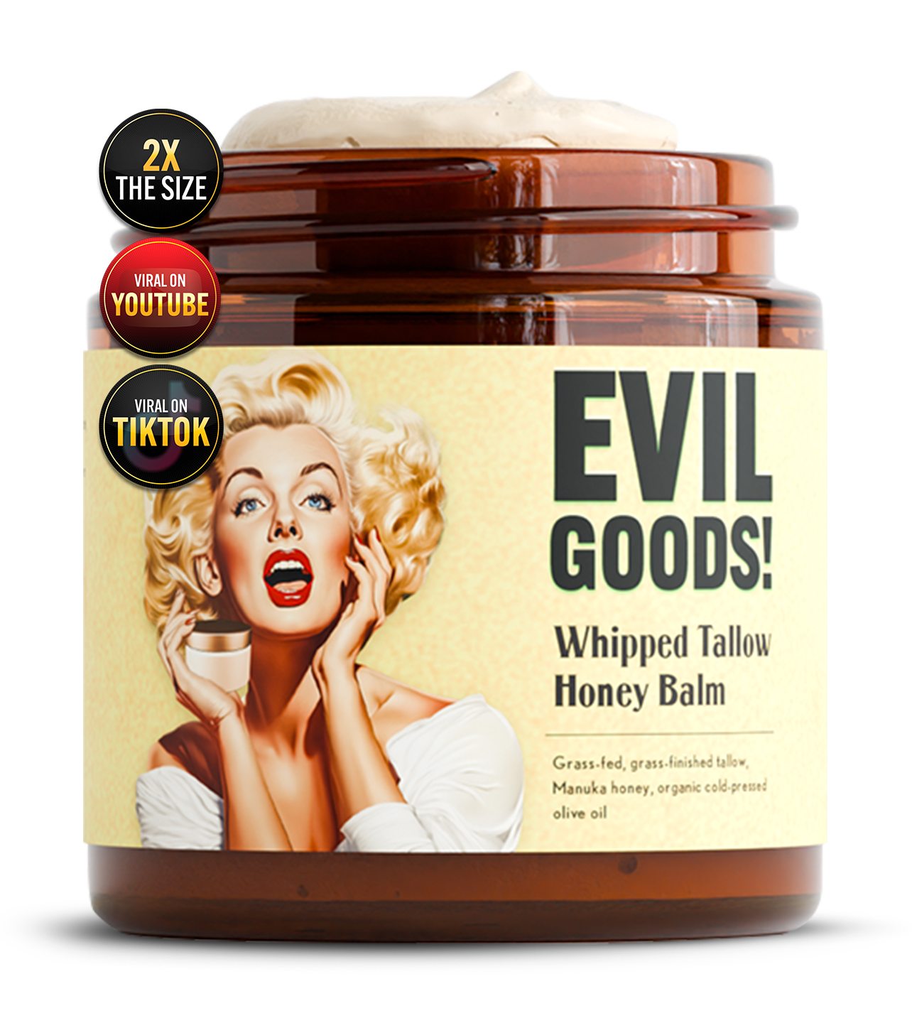 Whipped Beef Tallow & Manuka Honey Balm Face Cream