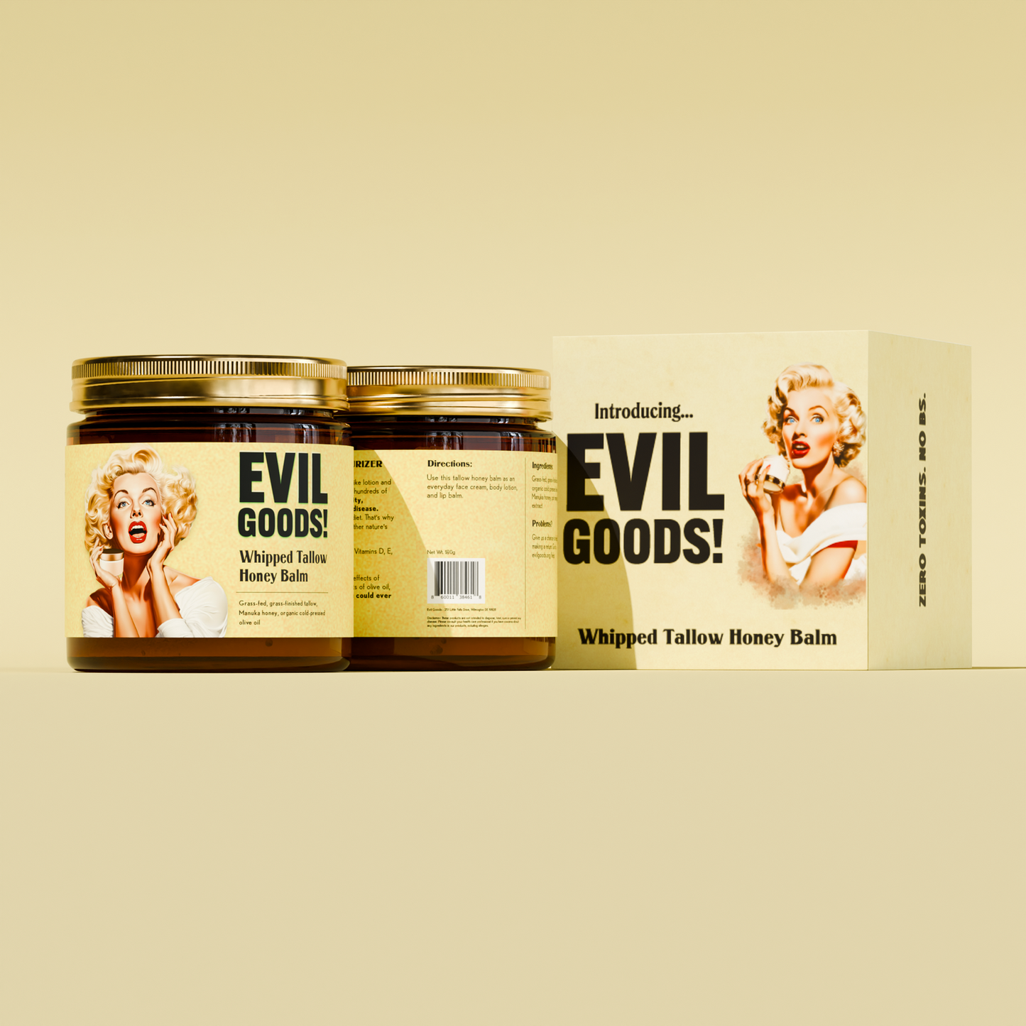 Whipped Beef Tallow & Manuka Honey Balm Face Cream